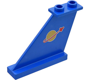 LEGO Blue Rudder 1 x 3 x 4 with Classic Space Logo (2340)