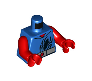 LEGO Blå Scarlet Edderkopp med Korte ben Minifigur Overkropp (973 / 76382)