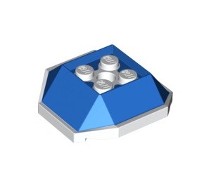 LEGO Blau Shell mit Weiß Unterseite (67013)