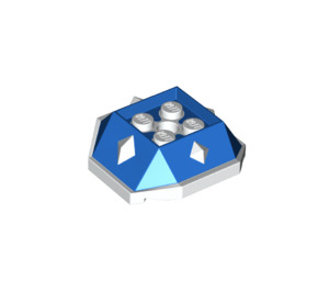 LEGO Blau Shell mit Weiß Spikes (67931)