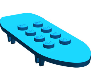 LEGO Blau Skateboard mit Noppen und Rad Clips (2146)