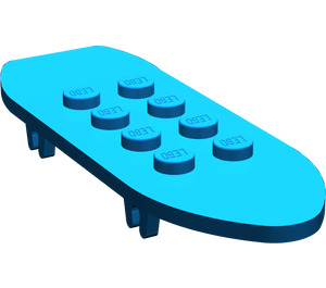 LEGO Blauw Skateboard met Studs en Wiel Clips (2146)