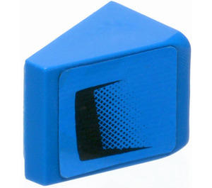 LEGO Blauw Helling 1 x 1 (31°) met Adrift Vent (Rechtsaf) Sticker (35338)