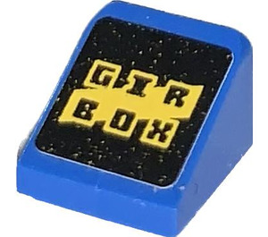 LEGO Синій Схил 1 x 1 (31°) з 'GXR Коробка' Наліпка (50746)