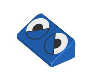 LEGO Blue Slope 1 x 2 (31°) with Badnik Motobug Eyes (85984 / 104211)