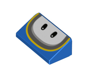 LEGO Blau Steigung 1 x 2 (31°) mit Delfin Augen (85984 / 94320)