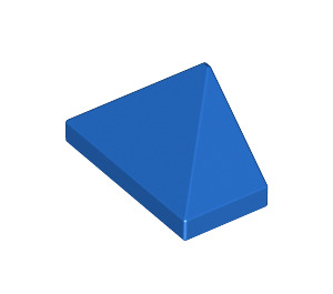 LEGO Blauw Helling 1 x 2 (45°) Drievoudig met binnenbar (3048)