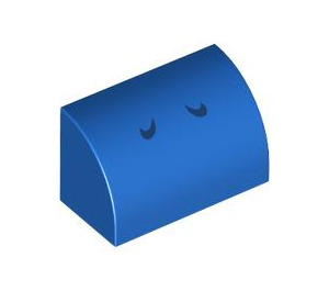 LEGO Blue Slope 1 x 2 Curved with Yoshi Nose (37352 / 101882)