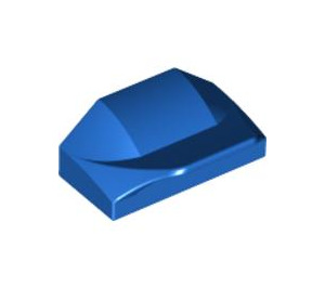 LEGO Blue Slope 1 x 2 x 0.7 Curved with Fin (47458 / 81300)