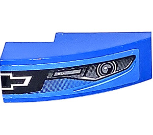 LEGO Blue Slope 1 x 3 Curved with Front Light Left Sticker (50950)