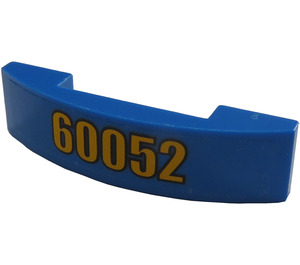 LEGO Blue Slope 1 x 4 Curved Double with '60052' Sticker (93273)