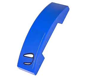 LEGO Blue Slope 1 x 4 Curved Double with Front light left Sticker (93273)