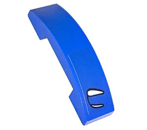 LEGO Blue Slope 1 x 4 Curved Double with Front light right Sticker (93273)