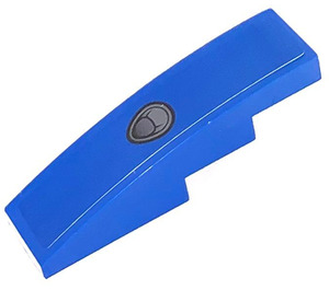 LEGO Blue Slope 1 x 4 Curved with Air vents Sticker (11153)