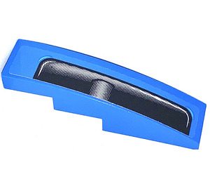 LEGO Blue Slope 1 x 4 Curved with Black Decoration Right Sticker (11153)