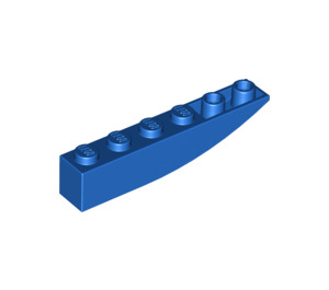 LEGO Blauw Helling 1 x 6 Gebogen Omgekeerd (41763 / 42023)