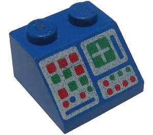 LEGO Bleu Pente 2 x 2 (45°) avec Computer Panneau (3039)