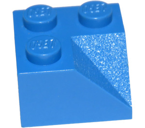 LEGO Blauw Helling 2 x 2 (45°) met Dubbele Concave (Ruw oppervlak) (3046 / 4723)