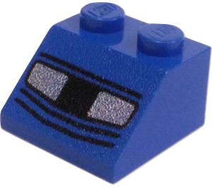 LEGO Blue Slope 2 x 2 (45°) with Headlights (3039)