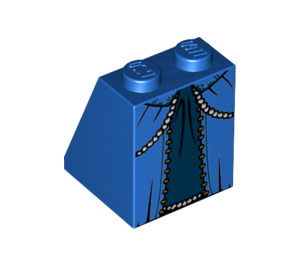 LEGO Blue Slope 2 x 2 x 2 (65°) with Dark Blue Dress with Bottom Tube (3678 / 17037)