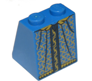 LEGO Blauw Helling 2 x 2 x 2 (65°) met Ewald's Armored Jurk met buis aan de onderzijde (3678 / 13245)