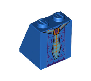 LEGO Blauw Helling 2 x 2 x 2 (65°) met Queen Halbert Blauw Jurk met buis aan de onderzijde (3678 / 25618)