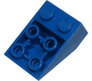 LEGO Blauw Helling 2 x 3 (25°) Omgekeerd met verbindingen tussen noppen (2752 / 3747)