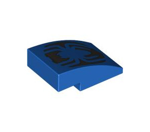 LEGO Blue Slope 2 x 3 Curved with Spider (24309 / 106187)