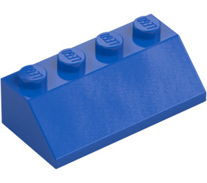 LEGO Blue Slope 2 x 4 (45°) with Rough Surface (3037)