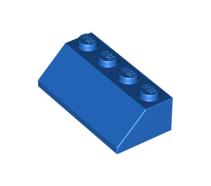 LEGO Blau Steigung 2 x 4 (45°) mit rauer Oberfläche (3037)