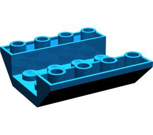 LEGO Blau Steigung 4 x 4 (45°) Doppelt Invertiert mit Open Center (2 Löcher) (4854 / 72454)