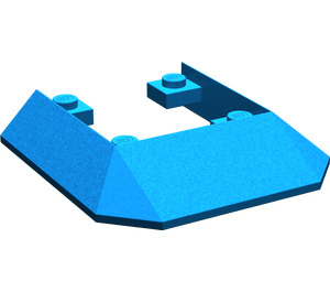LEGO Bleu Pente 6 x 6 avec Coupé (2876)