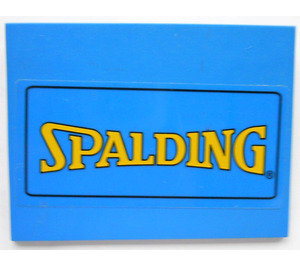 LEGO Blue Slope 6 x 8 (10°) with 'SPALDING' Sticker (4515)