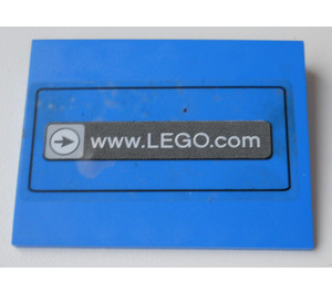 LEGO Blue Slope 6 x 8 (10°) with www.LEGO.com Sticker (4515)