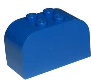 LEGO Bleu Pente Brique 2 x 4 x 2 Incurvé (4744)