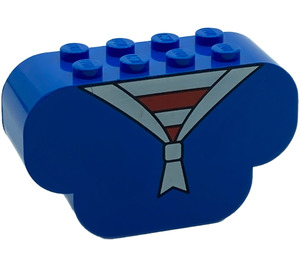 LEGO Bleu Pente Brique 2 x 6 x 3 avec Extrémités incurvées avec Écharpe (30075)