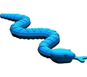LEGO Blauw Snake met Texture (30115)