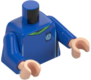 LEGO Blue Soccer Player Torso with Light Flesh Hands (973 / 76382)