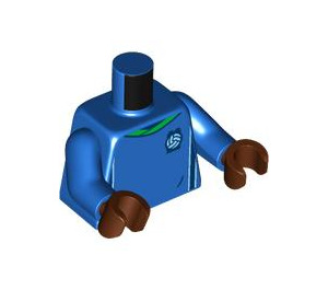 LEGO Blau FußBall Player Torso mit Reddish Braun Hände (973 / 76382)