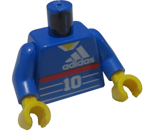 LEGO Blue Sports Soccer Addidas number 10 Torso (973)