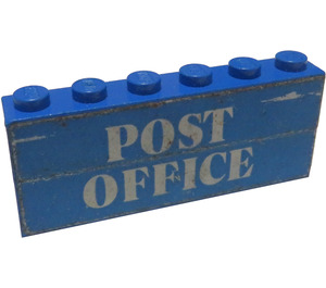 LEGO Blue Stickered Assembly with Post Office Sticker