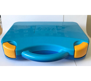 LEGO Blue Storage Case with Rounded Corners and Dark Azure Lid
