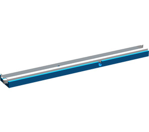 LEGO Blue Straight Track (12V) with Conducting Rail with cable connection holes (3242)