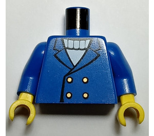 LEGO Blue Suit with Four Buttons and Open Collar Torso (973 / 73403)