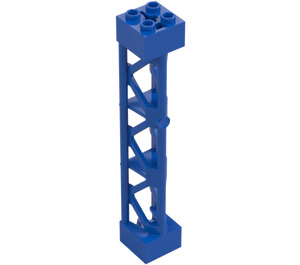 LEGO Azul Support 2 x 2 x 10 Soporte Triangular Vertical (Tipo 4 - 3 postes, 3 secciones) (4687 / 95347)