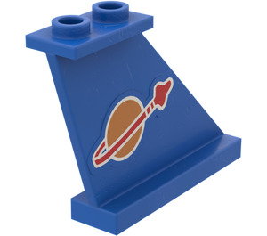 LEGO Bleu Queue 4 x 1 x 3 avec Espacer logo (Droite) Autocollant (2340)