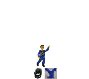LEGO Blauw Technic Figure met Helm Technische figuur