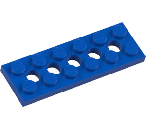 LEGO Blue Technic Plate 2 x 6 with Holes (32001)