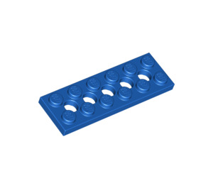 LEGO Blauw Technic Plaat 2 x 6 met Gaten (32001)