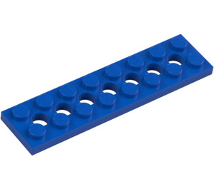 LEGO Blue Technic Plate 2 x 8 with Holes (3738)